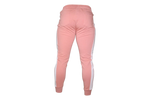 Men's 3D Joggers: Salmon (with Solid White stripe)