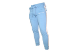 Men's 3D Joggers: Light Blue (with Solid White stripe)