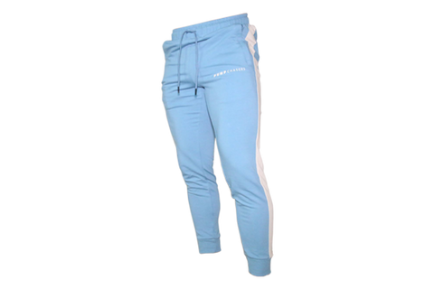 Men's 3D Joggers: Light Blue (with Solid White stripe)